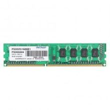 Модуль памяти для компьютера DIMM DDR3, 2ГБ, PC3-12800, 1600МГц, Patriot PSD32G160081