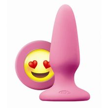 Розовая силиконовая пробка среднего размера Emoji ILY - 10,2 см. (140890)