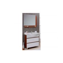 Акватон Мебель для ванной Босфор 85 (вишня) - Набор мебели стандартный (зеркало, тумба-умывальник, раковина)