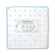 SwaddleDesigns Pastel Big Dot Little Dot голубая