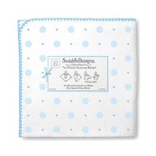 SwaddleDesigns Pastel Big Dot Little Dot голубая