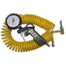 Манометр шинный пистолет, витой шланг - 16атм