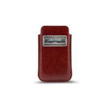 Кожаный чехол Melkco Leather Case iCaller Pouch Type Vintage Red (Бордовый цвет) для iPhone 5