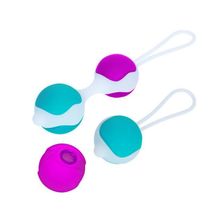 Baile Разноцветные вагинальные шарики Orgasmic balls silicone (разноцветный)