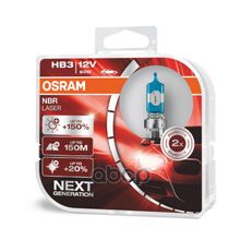 Комплект Ламп Hb3 12v 60w P20d Night Breaker Laser +150% Больше Света 2шт.(1к-Т) Osram арт. 9005NLHCB