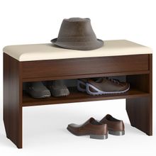 Мебельный Двор Тумба для обуви с нишей 80 см С-МД-ТО-10 цвет орех ID - 289878