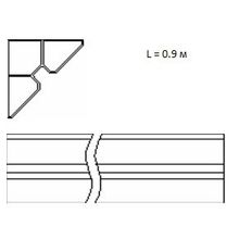 Угловой элемент L=0,9м вес 15,14 кг (Мастер, 15,14 кг, Угловой элемент, 0,9 м)