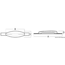 Osculati Welding anode 2000g ZF2, 43.905.01