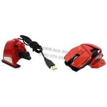Mad Catz Cyborg R.A.T.9 Wireless Laser Mouse [Red] 6400dpi  (RTL) USB 8btn+Roll [D20-MCB437090013]