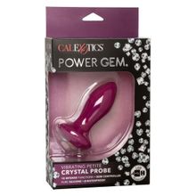 California Exotic Novelties Фиолетовая анальная вибропробка с кристаллом Vibrating Petite Crystal Probe - 9,5 см. (фиолетовый)