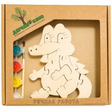 Развивающая игрушка Крокодильчик с красками, 3+