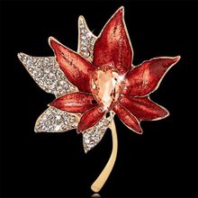 Брошь "Кленовый лист" (арт. 46642-4355)