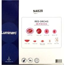 Столовый сервиз Luminarc RED ORCHIS 46 предметов 6 персон ОАЭ N4828