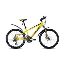 24" FORWARD Twister 2.0 Disc 2018 (21ск, алюм, аморт.вилка, диск.мех, EF510 TY300 TY300 TZ500)(рама 14", желтый матовый)