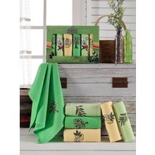 Салфетки METEOR вафельные  в коробке  (30х50) 6 шт. ТОРШОН OLIVE