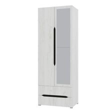 Шкаф 2х ств Вега с ящиками, 800х2200х520, Крафт белый Венге