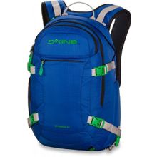 Мужской сноубордический рюкзак с защитой спины Dakine Pro Ii 26L Pwy Portway цвет синий с серо зелеными ремнями