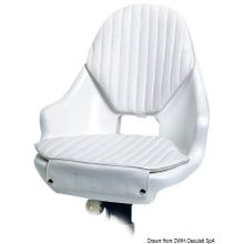 Osculati Compact seat frame polyethylene white + cushions, 48.670.06