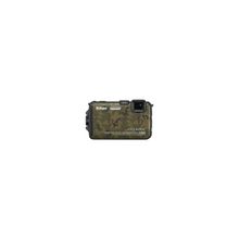 NIKON PhotoCamera CoolPix AW100 camouflage 16,1Mpix Zoom5x 3" 1080 83Mb SDHC IS el KPr WPr FPr GPS ЗащищеннаяEN-EL12