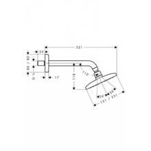 Верхний душ Hansgrohe Raindance E 240 AIR (27370000) (250 мм)