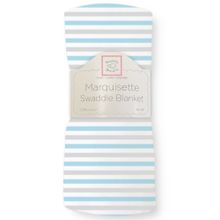 SwaddleDesigns Маркизет Simple Stripes Pstl голубая