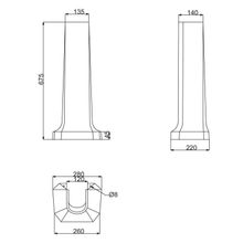 Чаша раковины BelBagno TREVI  BB135L