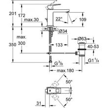 Смеситель Grohe Eurocube для раковины, 23445000