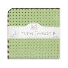 SwaddleDesigns Brown Polka Dots лайм