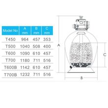 Фильтр Aquaviva T450 Volumetric (8 м³ час, D457)