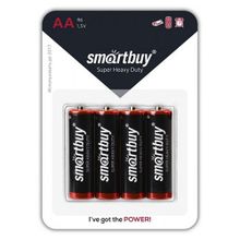 SmartBuy Батарейки Smartbuy LR6 (AA) 4шт в блистере
