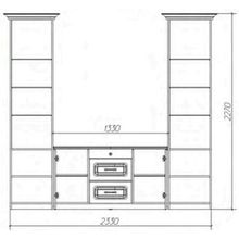 Стенка "Вивальди-1" компл.1 яблоня, патина черная
