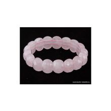 Бусики-Колечки Браслет Розовый кварц "Аделина" арт.бНКР-38(15)-18-1