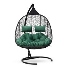Кресло кокон подвесное SEVILLA TWIN черное + каркас
