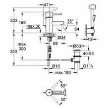 Смеситель Grohe Essence 32535000 для раковины с гигиеническим душем