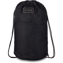 Раскладной рюкзак чёрного цвета для обуви и спортивной одежды Dakine Stashable Cinchpack 19L Black с двумя карманами