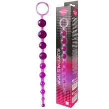 Bior toys Фиолетовая анальная цепочка Anal stimulator - 26 см. (фиолетовый)