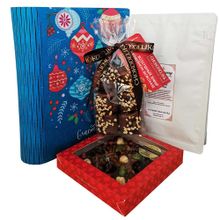 Подарочный набор кофе и шоколада на Новый год "Елочные игрушки" в форме книги