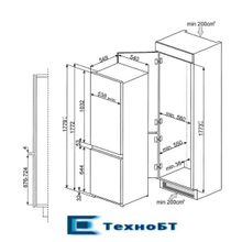 Встраиваемый холодильник Smeg C7280NLD2P