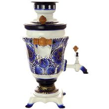 Электрический самовар 1,5 литра с росписью "Гжель", арт. 103546