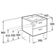 Тумба с раковиной Roca Victoria Nord 60 венге