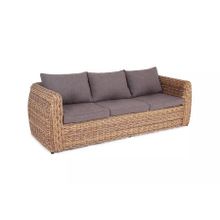 «Кальяри» диван из искусственного ротанга трехместный, цвет соломенный