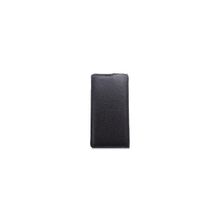 чехол-флип Clever Case Leather Shell для HTC Butterfly, тисненая кожа, black