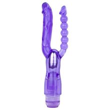 Me You Us Фиолетовый анально-вагинальный вибратор Extreme Dual Vibrator - 25 см. (фиолетовый)