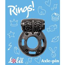 Lola toys Черное эрекционное кольцо с вибрацией Rings Axle-pin (черный)