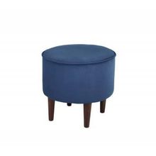 Мебельстория Пуф Рона-2 синий велюр ID - 310795