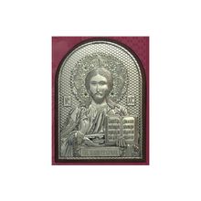 Икона Иисуса Христа Спасителя, Ю (серебро 960*) в рамке Классика со вставками
