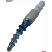 Синий гелевый вибратор для анальной стимуляции - 20,5 см. Синий