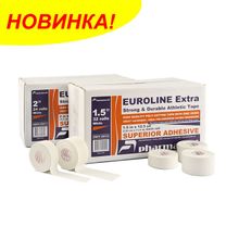Pharmacels Тейп спортивный EUROLINE Extra Tape Pharmacels Цвет:белый. Размер:5,0 см x 11,4 м	24 рулона