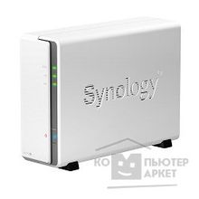 Synology DS115j Сетевое хранилище 1xHDD SATA 3,5 , 800GhzCPU 256Mb RAID0,1 2xUSB 1GigEth iSCSI 1xIPcam up to 8 1xPS