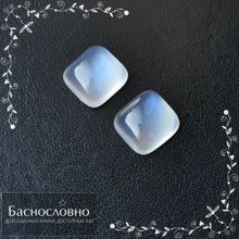 Пара лунных камней из Танзании огранки в Баснословно прямоугольник кабошон 11,10x10,35 11,00x10,39мм 10,18 карат